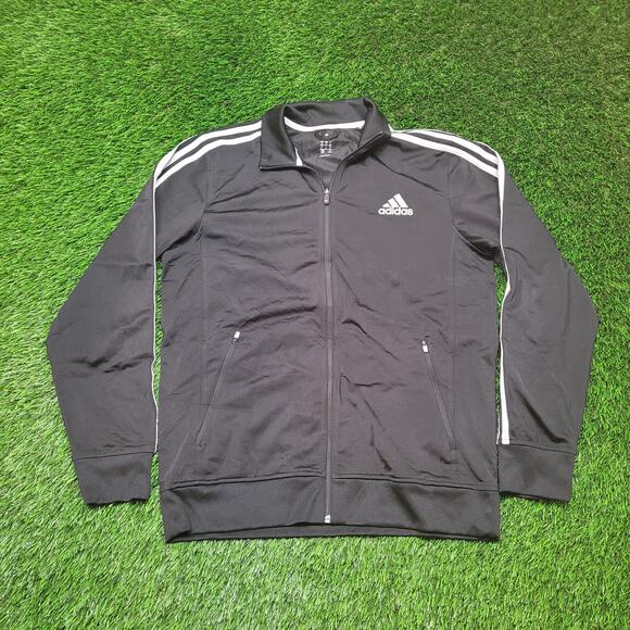 Adidas Three Stripe Full Zip Track Jacket Mens Large Blokecore - Picture 1 of 12